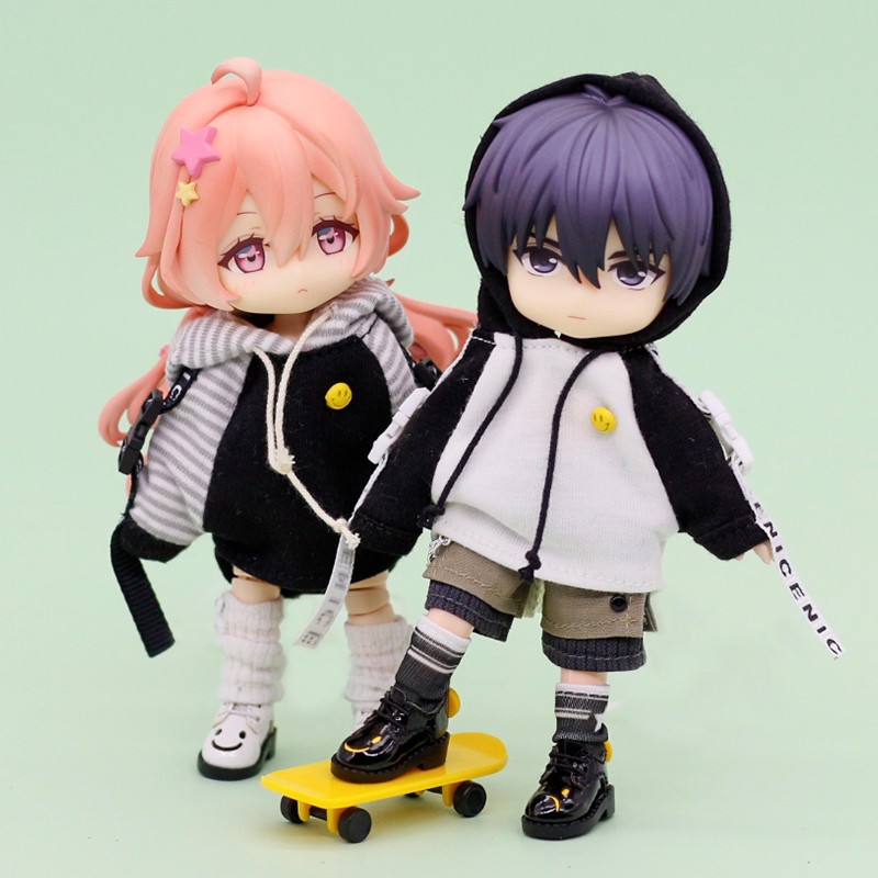 ob11娃衣服现货molly关节笑脸帽衫卫衣套装12分bjd GSC素体粘土 - 图1