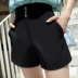 Quần short eo cao của phụ nữ là quần mỏng Hàn Quốc quần lửng ống rộng rộng chân hoang dã quần phù hợp với quần mùa hè - Quần short