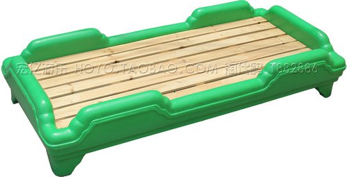幼儿园专用床 儿童塑料床 婴幼儿木床 实木单人床 折叠床 木板床 - 图2