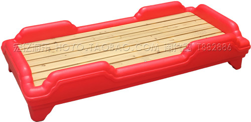 幼儿园专用床 儿童塑料床 婴幼儿木床 实木单人床 折叠床 木板床 - 图1