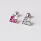 Серьги с цирконом из нержавеющей стали, в корейском стиле
