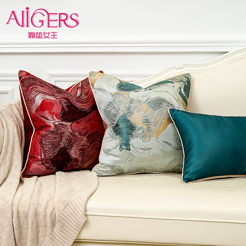 靠垫女王北欧沙发抱枕现代简约客厅床头靠垫大靠背护腰枕套可定制 - 图1