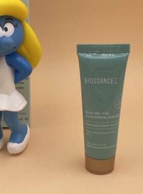 美国biossance角鲨烷锌产防晒霜