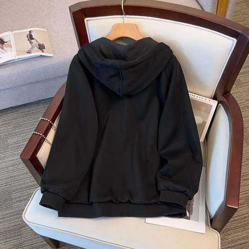 300斤260特大码秋冬装卫衣胸围160加肥240拼接棉衣女棉服外套 - 图0