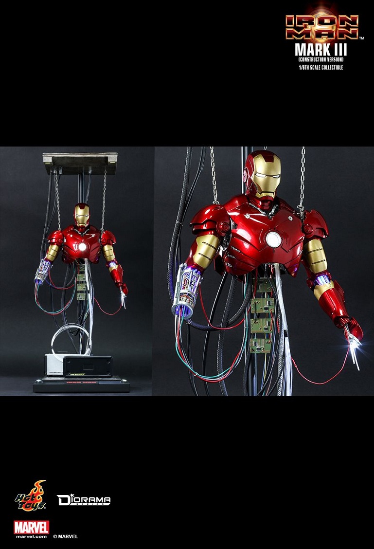 【GD漫玩社】HOTTOYS HT DS003钢铁侠 MK3维修分解调试情景地台-图2