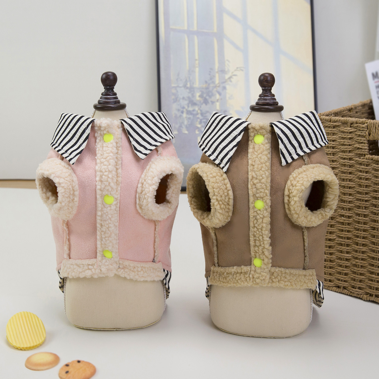 狗狗衣服秋冬款外套加绒保暖宠物猫咪泰迪比熊小鹿犬带牵引扣棉衣,淘宝优惠券,粉丝福利购,淘宝优惠卷