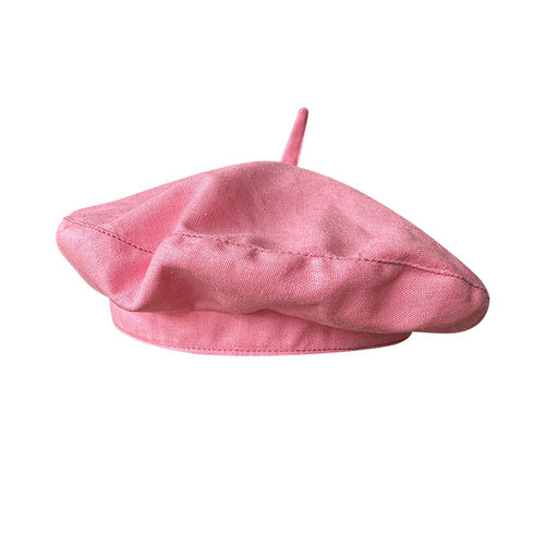 粉红色帽子少女心贝雷帽春夏新款韩版粉色画家帽文艺可爱蓓蕾帽潮 - 图1