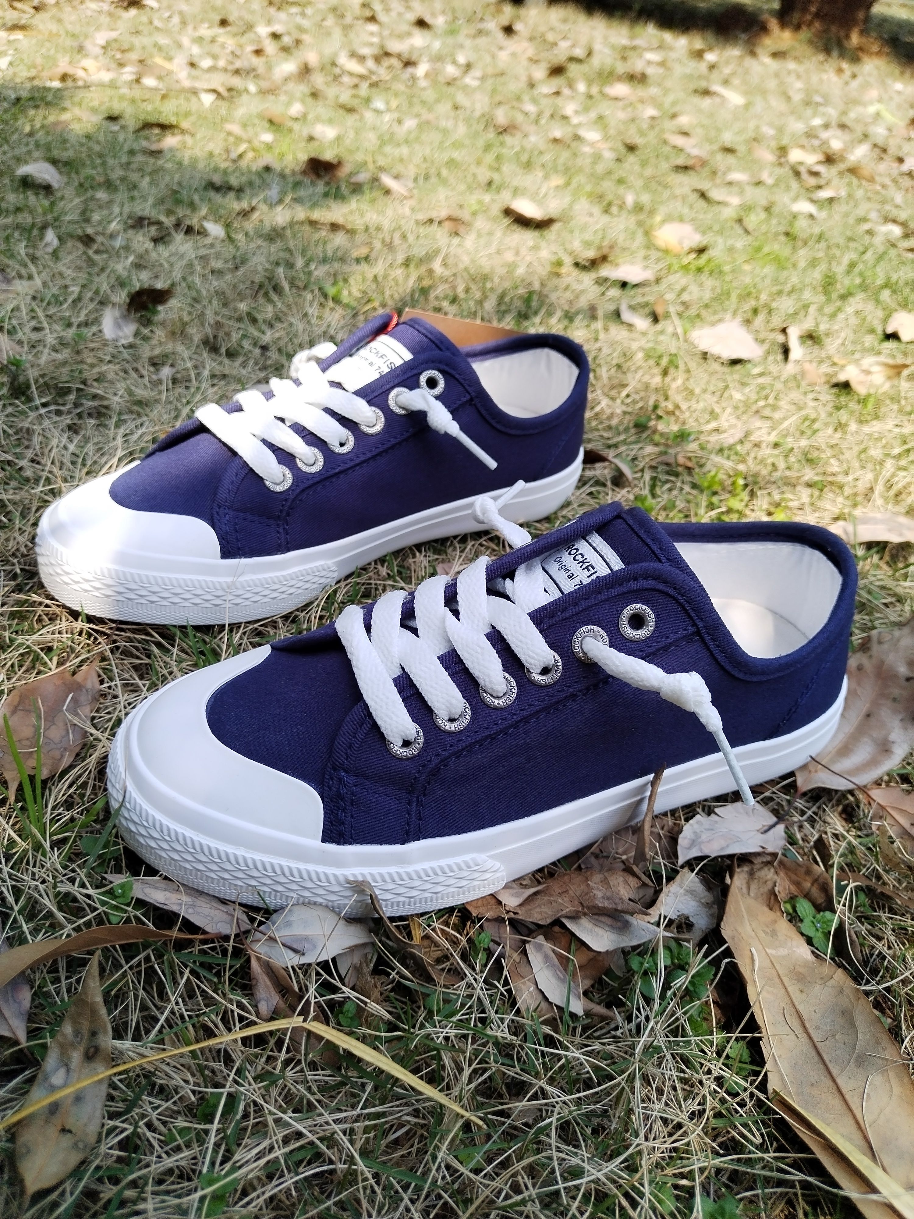 好货!专柜英国Rockfish防泼水舒适百搭帆布鞋休闲平底鞋学生布鞋 - 图2