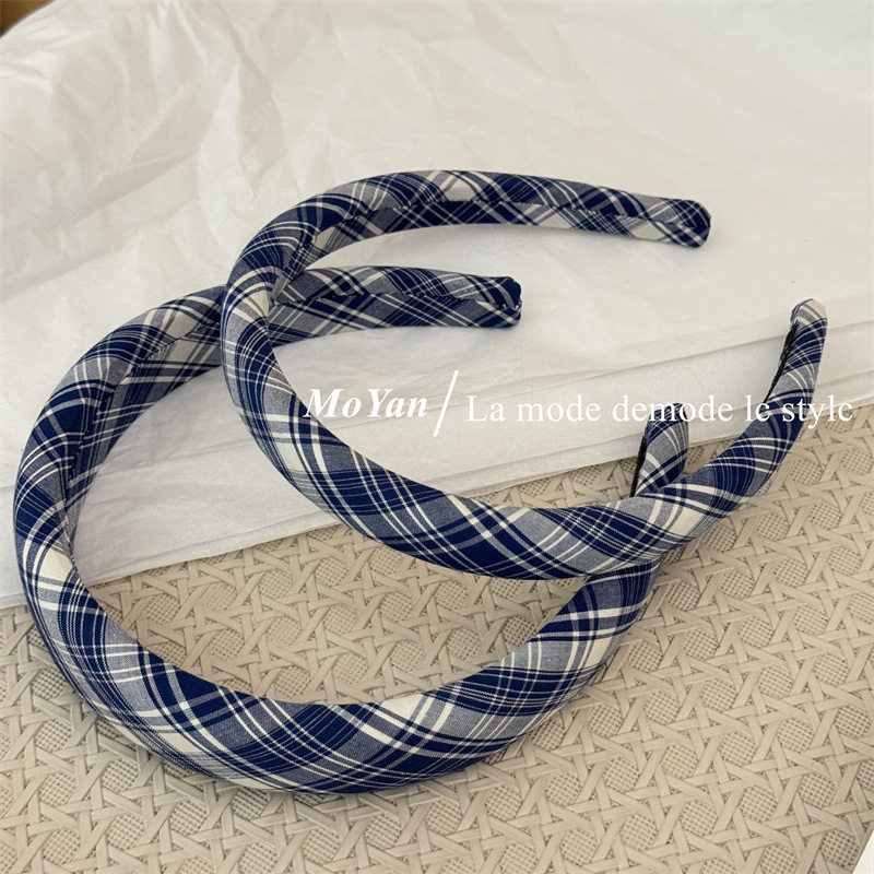 新款学院风复古格子发箍森系简约外出压发卡女韩版高级感气质头箍,淘宝优惠券,粉丝福利购,淘宝优惠卷