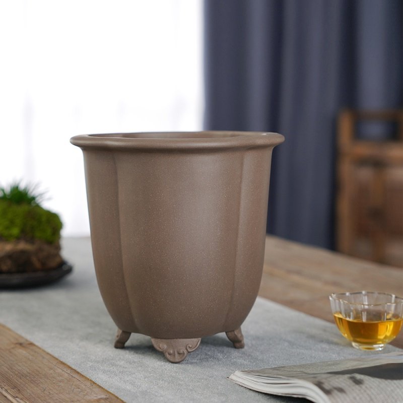 清香阁紫砂盆 手工云脚海棠口兰花盆 原矿老泥料古雅室内客厅花卉,淘宝优惠券,粉丝福利购,淘宝优惠卷