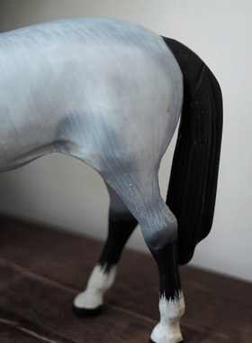 双子商店 孤品中古日本制树脂材质装饰马摆件