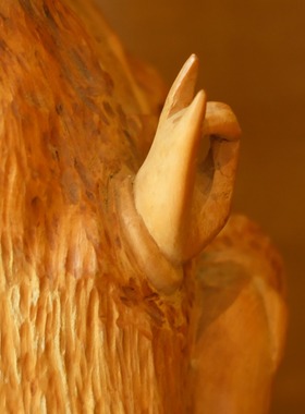 双子商店 孤品中古日本制手工樟木木雕观音像装饰摆件