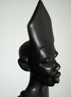 中古非洲木雕摆件木雕人物摆件