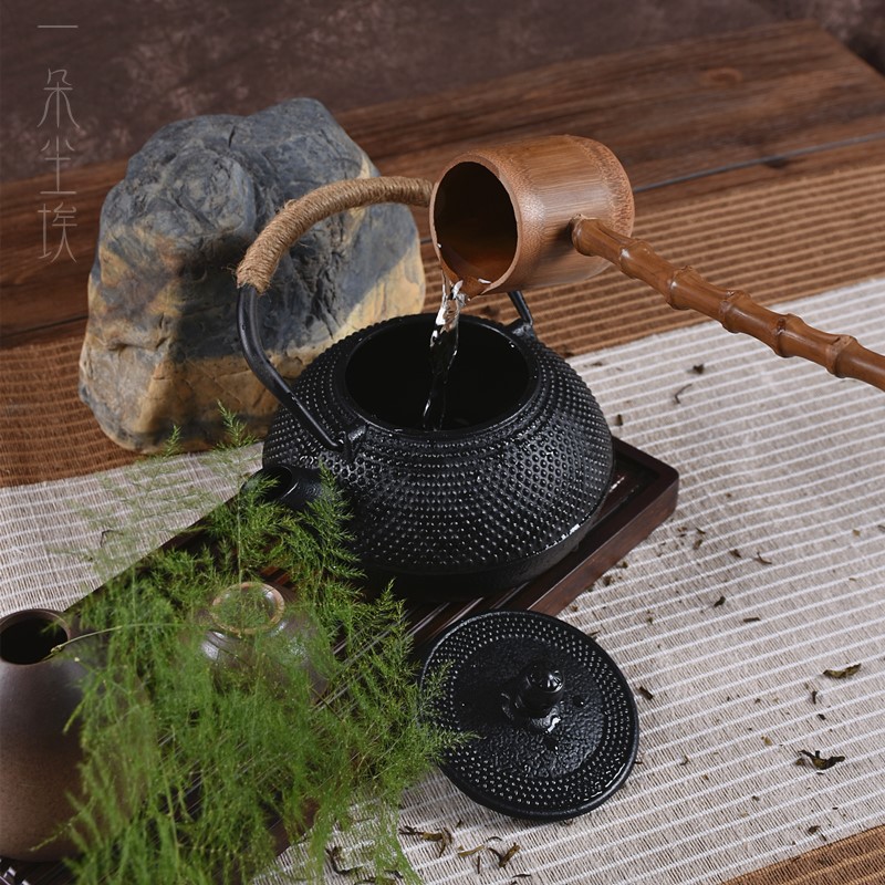 竹制竹根水勺茶勺竹鞭舀水勺打酒勺日式长柄竹枝水瓢茶道零配煮茶-图0