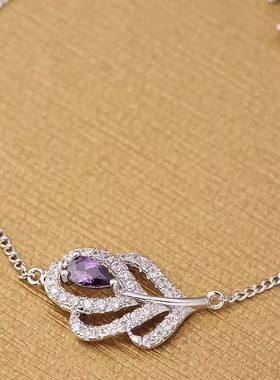 韩国韩式女合金镀金水钻水晶