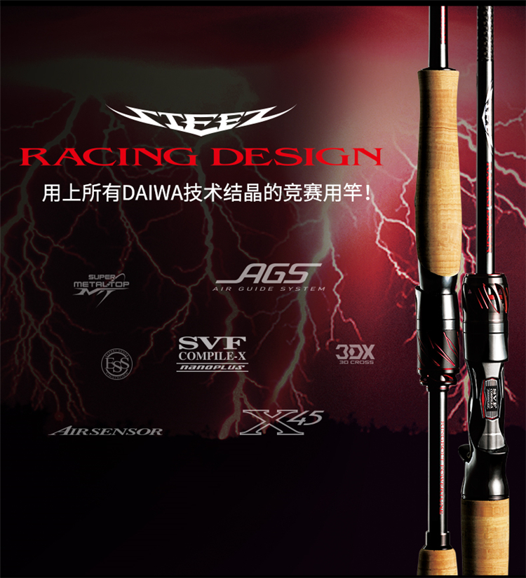 21款 DAIWA达瓦路亚竿STEEZ RACING DESIGN RD竞技微物竿鲈鱼杆 - 图2