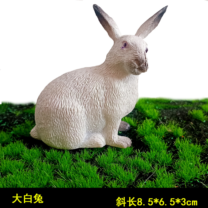 仿真动物模型家禽鸡鸭鹅白兔奶牛羊狗猫驴子马儿童玩具幼儿园教具 - 图2