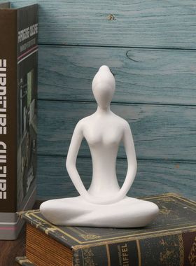 抽象瑜伽人物人像装饰摆件