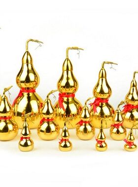 纯铜开盖葫芦新中式桌面摆件