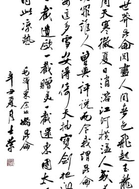 横空出世莽昆仑阅尽人间春色书法