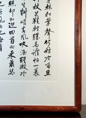 定风波陈士荣书法真迹花梨木框