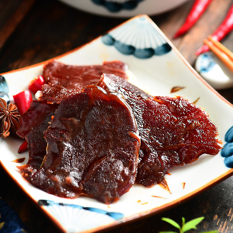 隐谷野 手撕蜜汁牛肉片 卤味熟食牛腱子肉片脯 甜口肉类零食108g - 图1