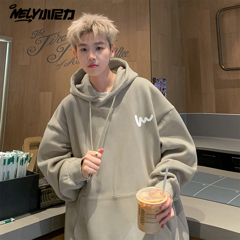 美式重磅卫衣男连帽春秋款2025新款青少年潮牌外套宽松大码上衣服 - 图2