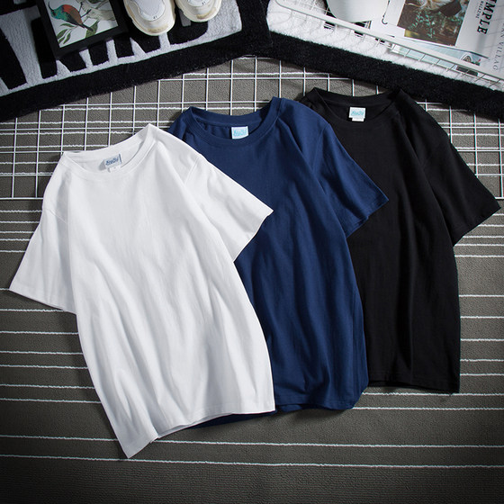 Trendy brand pure cotton new short-sleeved T-shirt loose couple wear