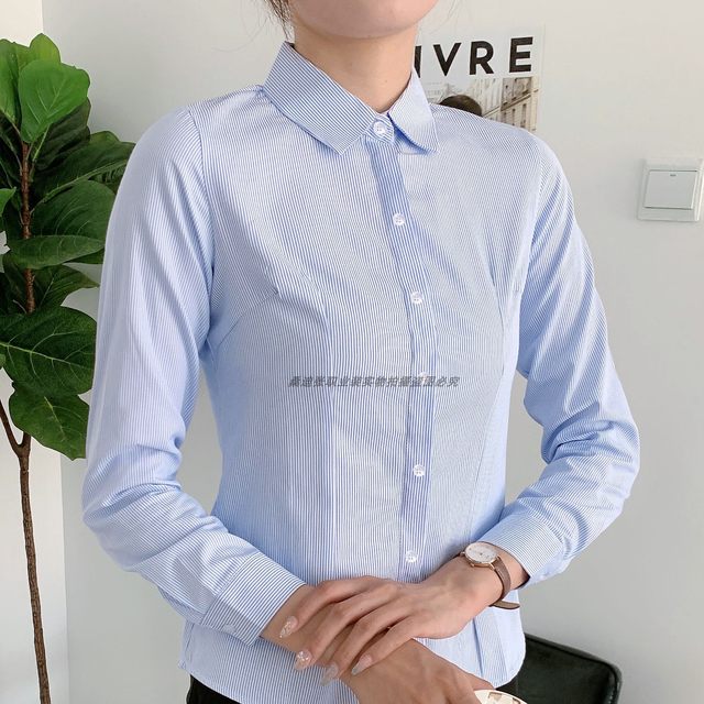 Long-sleeved velvet shirt for autumn and winter business wear