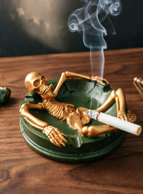 个性创意装饰摆件骷髅烟灰缸