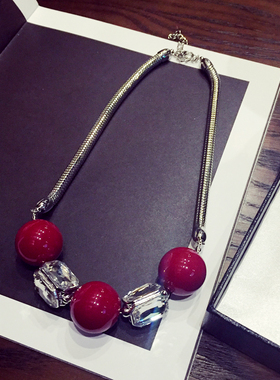 夜店夸张装饰品短款挂件锁骨链