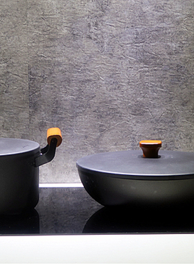 新中式风厨房炒锅瓷砖配饰小摆件