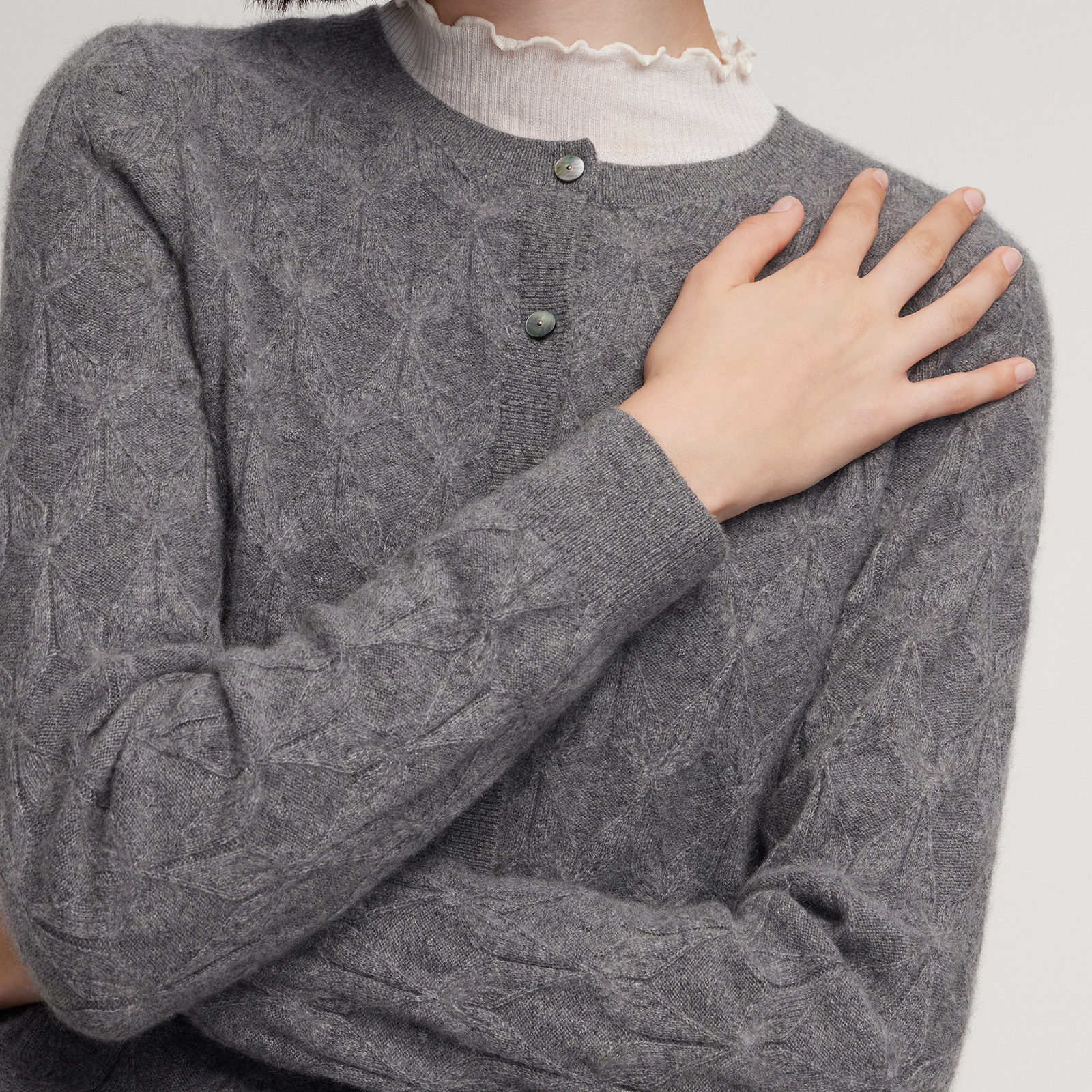 首降5折|歌莉娅全羊绒毛衣开衫女秋冬高级感老钱风穿搭上衣,淘宝优惠券,粉丝福利购,淘宝优惠卷