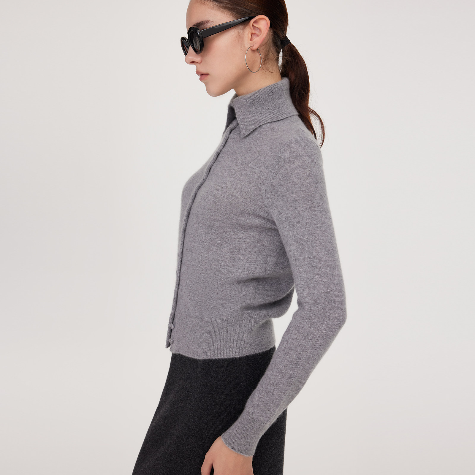 歌莉娅羊绒衫女秋冬2025新款高知穿搭毛织开衫修身上衣1ESL6J6S0,淘宝优惠券,粉丝福利购,淘宝优惠卷