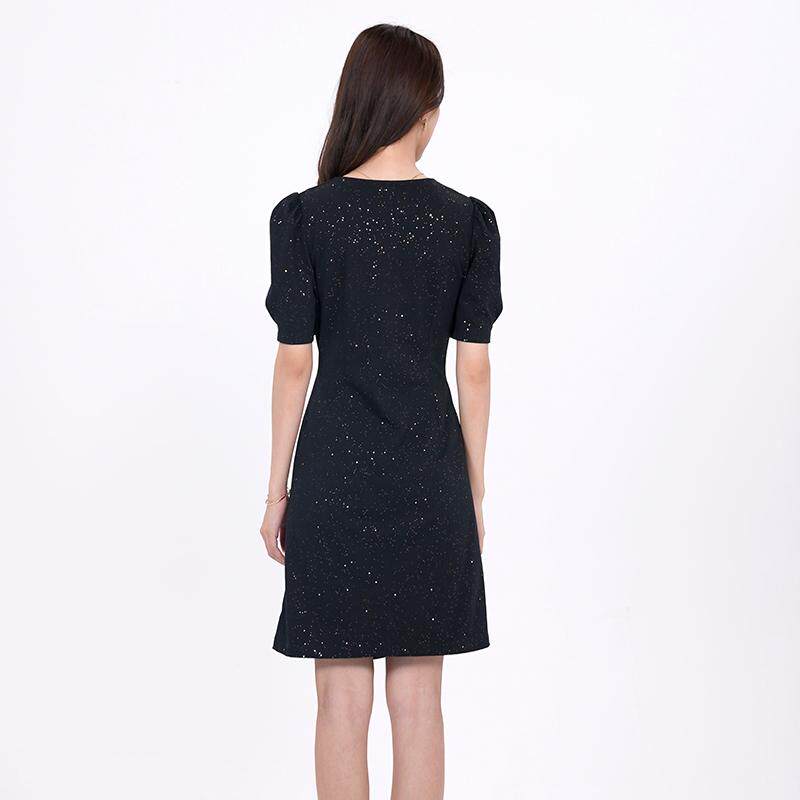 gloria /歌莉娅2022新品v领连衣裙 歌莉娅连衣裙