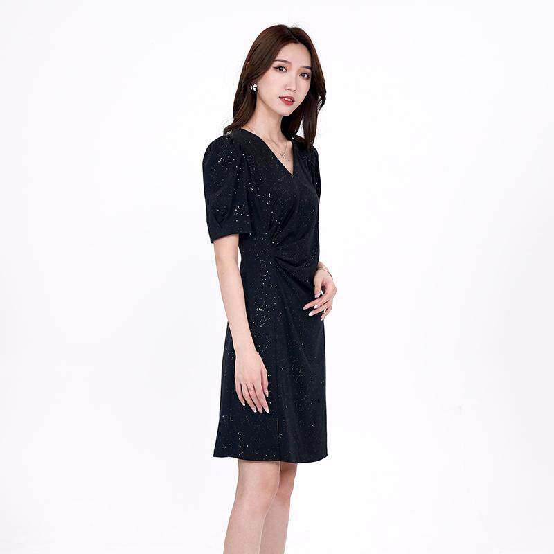 gloria /歌莉娅2022新品v领连衣裙 歌莉娅连衣裙