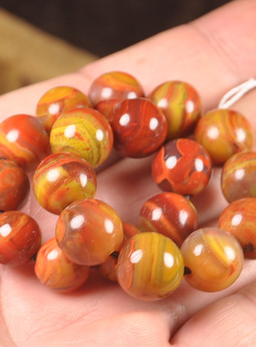 精品朝阳北票红缟玛瑙战国红手链