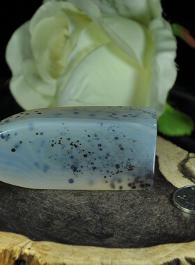 精品天然马料海洋玉髓玛瑙小摆件