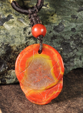 天然缟玛瑙金蟾铜钱挂件毛衣项链