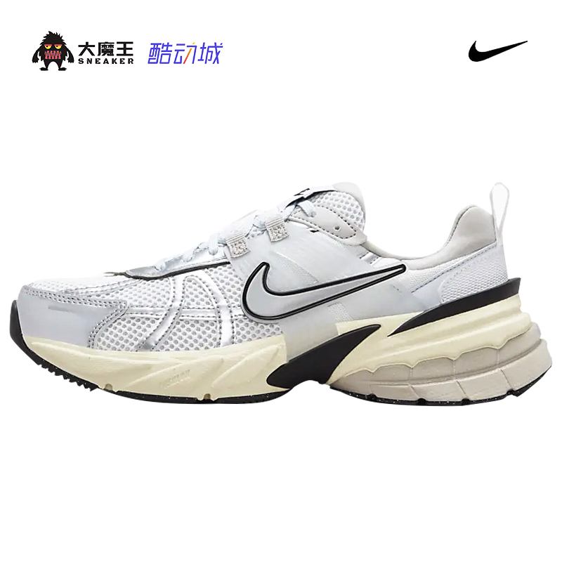 Nike耐克女鞋V2K RUN健身复古透气老爹休闲机能跑步鞋FD0736-100 - 图0