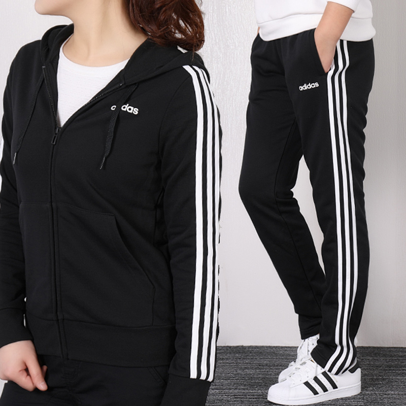 Adidas Set Women's 2020 Summer New Sportswear Casual Jacket Coat Breathable Straight Leg Pants Pants