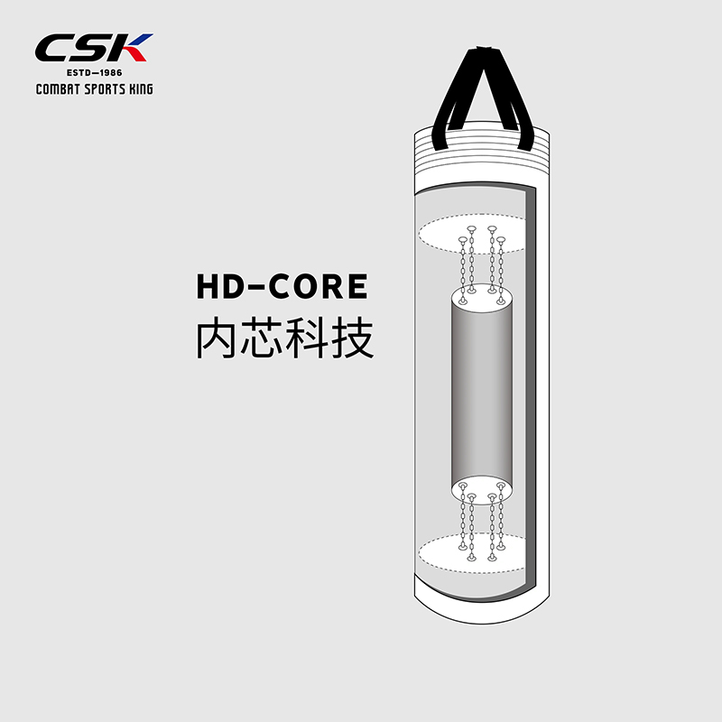 CSK正品实心吊式拳击沙袋不变形不沉底家用拳馆健身房国际比赛用 - 图1