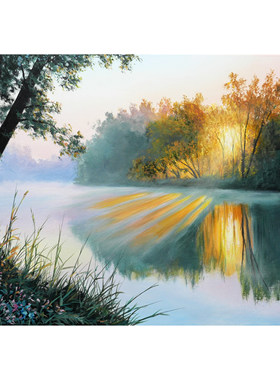 50*70cm 手绘 写实油画 丙烯画  山水 风景 高端油画 LJL涂