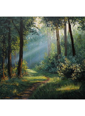 50*70cm 手绘 写实油画 丙烯画  山水 风景 高端油画 LJL涂