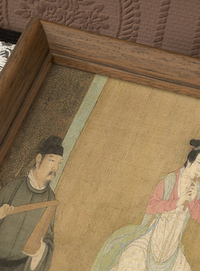 捣练图新中式复古书房法式中国风玄关挂画过道走廊样板间装饰画