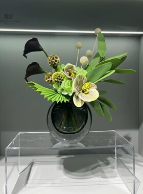 现代简约仿真花酒店售楼处样板间别墅餐桌小桌花茶几售楼处摆件