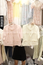 South Korea New products East gate 2022 spring and summer new YARD hairy side short sleeve tie button suit left right color