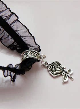 日韩风蕾丝吊坠饰品锁骨链
