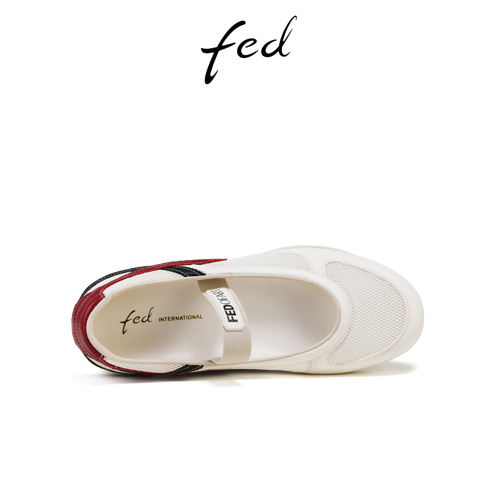 fed牛皮网面女鞋秋季圆头平底浅口妈妈鞋芭蕾玛丽珍运动休闲鞋女,淘宝优惠券,粉丝福利购,淘宝优惠卷