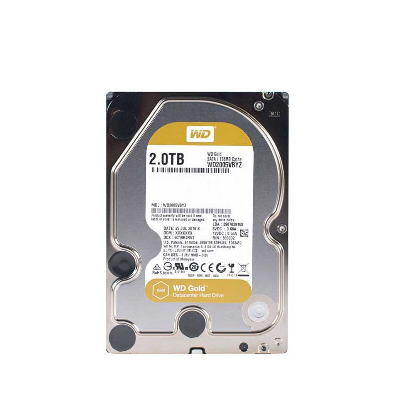 WD西部数据金盘 2TB SATA6Gb/s 7200转128M 企业硬盘WD2005VBYZ - 图0